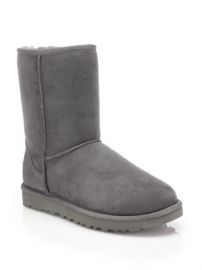 UGG Classic Short II Sheepskin-Lined Suede Boots  SaksFifthAvenue at Saks Fifth Avenue