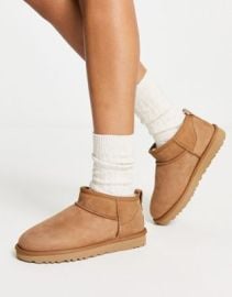 UGG Classic Ultra Mini boots in chestnut at ASOS