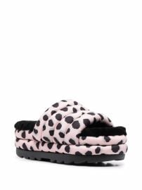 UGG Puft cheetah-print Slides Black at Farfetch