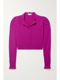 ULLA JOHNSON Jana cropped ruffled cashmere cardigan NET-A-PORTER at Net a Porter