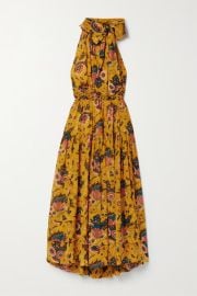 ULLA JOHNSON Maya floral-print silk-georgette midi dress NET-A-PORTER at Net a Porter