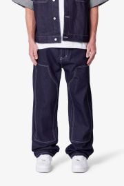 ULTRA BAGGY RAW WORK DENIM - Blue mnml shop now at MNML