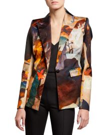 UNTTLD Eon Printed Cotton-Blend Blazer at Neiman Marcus