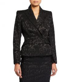 UNTTLDLeopard Jacquard Basque Jacket at Neiman Marcus