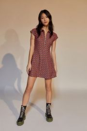 UO Arlo Zip Up Mini Dress at Urban Outfitters