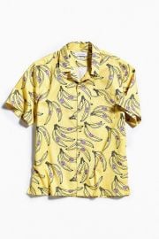 UO Banana Short Sleeve Button-Down Shirt at Urban Outfitters