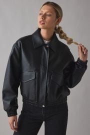 UO Casey Faux Leather Bomber Jacket at Urban Outfitters
