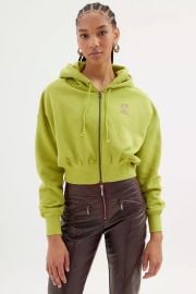 UO Dance Night Becky Cropped Zip-Up Hoodie Sweatshirt at Urban Outfitters