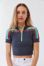 UO Far Out Half-Zip Cropped Sweater at Urban Outfitters