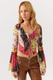 UO Gossamer Flyaway Top at Urban Outfitters