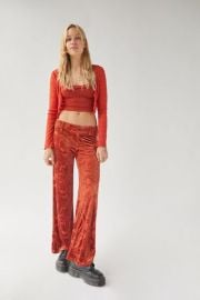 UO Isla Velvet Burnout Flare Pant at Urban Outfitters