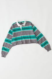 UO Jefferson Cropped Rugby Shirt at Urban Outfitters