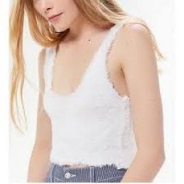 UO Lena Fuzzy Crop Tank at Urban Outfitters