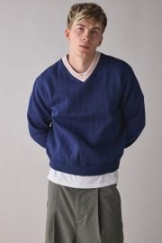 UO Marty Prep V-Neck Sweatshirt at Urban Outfitters