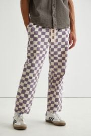 UO Printed Checkerboard Beach Pant at Urban Outfitters