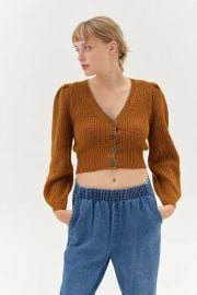 UO Puff Sleeve Cardigan at Urban Outfitters