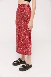 UO Satin Bias Cut Midi Slip Skirt at Urban Outfitters