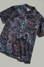 UO Satin Paisley Party Shirt at Urban Outfitters