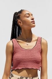 UO Serendipity Crochet Tie-Back Tank Top at Urban Outfitters