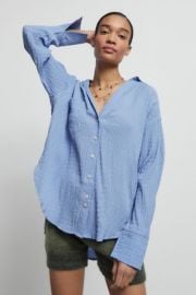 UO Winnie Twist-Back Button-Down Shirt at Urban Outfitters