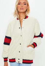 USA Teddy Bomber Jacket at Missguided