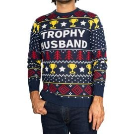 Ugly Christmas Sweater Trophy Husband Christmas Sweater at Walmart