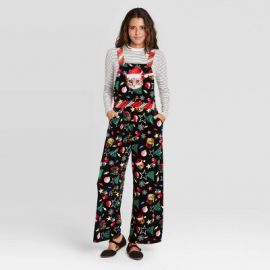 Ugly Holiday Cat Print Sleeveless Jumpsuit by Born Famous at Target at Target