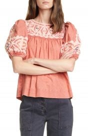 Ulla Johnson   Aleida Puff Sleeve Top   Nordstrom Rack at Nordstrom Rack