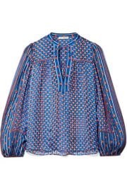 Ulla Johnson   Constance printed silk-jacquard blouse at Net A Porter