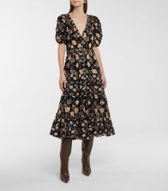 Ulla Johnson - Irvette floral cotton-blend midi dress at Mytheresa