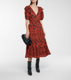 Ulla Johnson - Irvette floral cotton-blend midi dress at Mytheresa