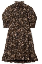 Ulla Johnson - Josie smocked floral-print silk-georgette mini dress at Net A Porter