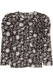 Ulla Johnson - Posey ruched floral-print cotton and silk-blend organza blouse at Net A Porter