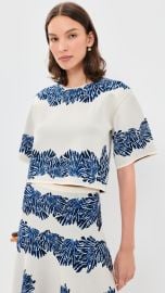 Ulla Johnson Alara Short Sleeve Knit Jacquard Top | Shopbop at Shopbop