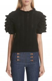 Ulla Johnson Amie Ruffle Sleeve Cashmere Sweater   Nordstrom at Nordstrom