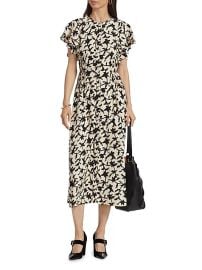 Ulla Johnson Anais printed crepe midi dress at Saks Fifth Avenue