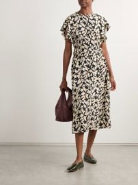 Ulla Johnson Anais printed crepe midi dress at Net a Porter