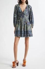 Ulla Johnson Anika Floral Print Long Sleeve Minidress in Odessa at Nordstrom Rack at Nordstrom Rack