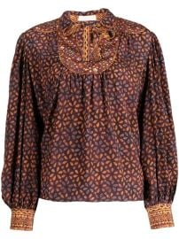 Ulla Johnson Aninda Printed Silk Blouse - at Farfetch