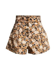 Ulla Johnson Ares Printed High-Rise Shorts at Neiman Marcus