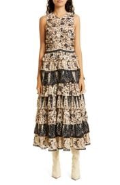 Ulla Johnson Ariah Tiered Ruffle Midi Dress at Nordstrom