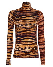 Ulla Johnson Aurelia Mesh Turtleneck Top at Intermix