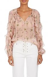 Ulla Johnson Azalea Rose-Print Silk Blouse at Barneys