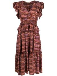 Ulla Johnson Bendetta abstract-print Silk Midi Dress - at Farfetch