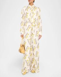 Ulla Johnson Bricolage Printed Wide Leg Silk Jumpsuit at Neiman Marcus