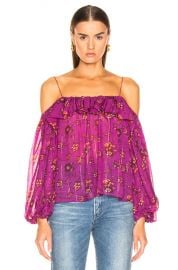 Ulla Johnson Coline Blouse in Magenta   FWRD at Forward