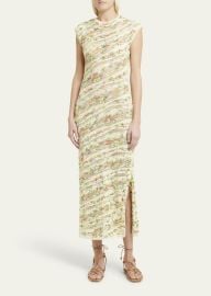 Ulla Johnson Dune Floral Pastel Short-Sleeve Knit Dress - at Bergdorf Goodman