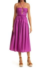 Ulla Johnson Ella Halter Midi Dress in Orchid  at Nordstrom