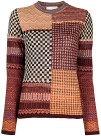 Ulla Johnson Esma patchwork-print Knitted Jumper - at Farfetch