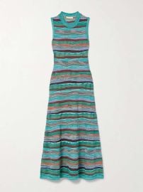 Ulla Johnson Fauna striped cotton blend jacquard midi dress at Net a Porter